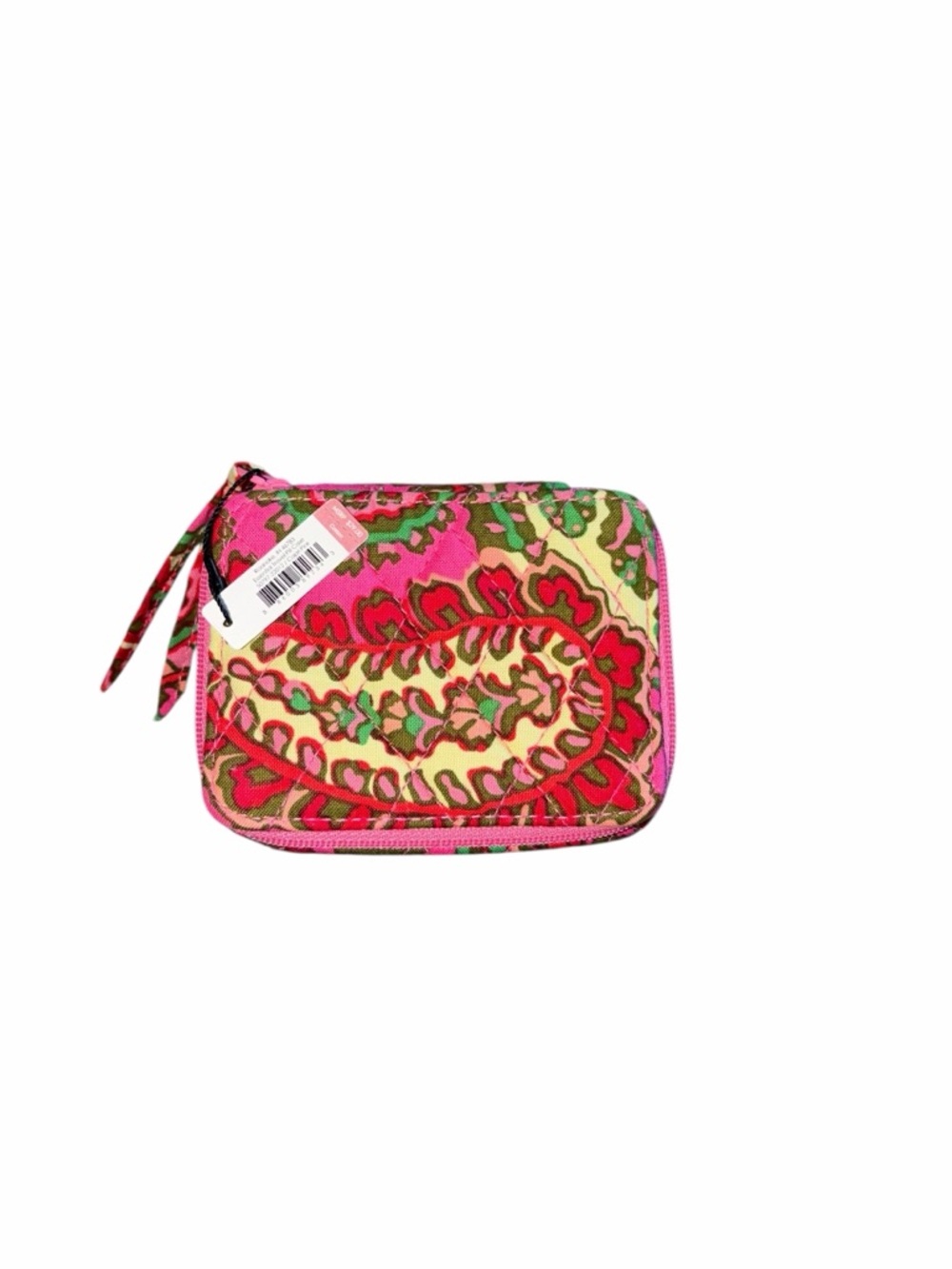 Vera Bradley Capri Pink Green Paisley 7 Day Travel Pill Case